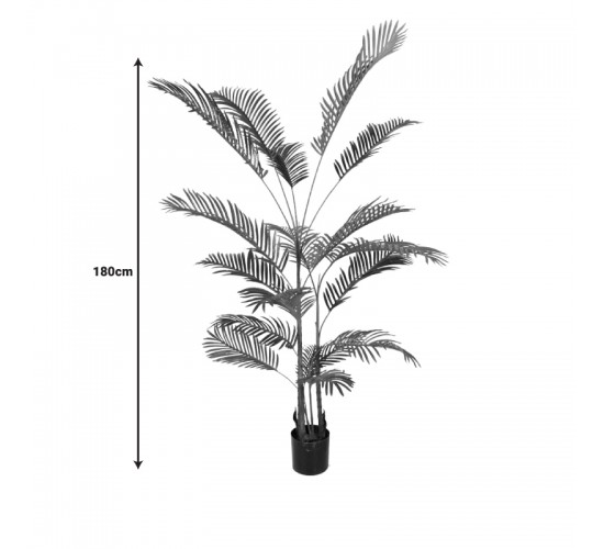 Διακοσμητικό φυτό Areca ΙΙΙ σε γλάστρα Inart πράσινο pp Υ180εκ Υλικό: PP 316-000013