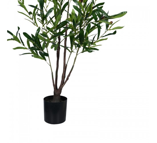 Διακοσμητικό φυτό Olive tree σε γλάστρα Inart πράσινο pp Υ120εκ Υλικό: PP 316-000016