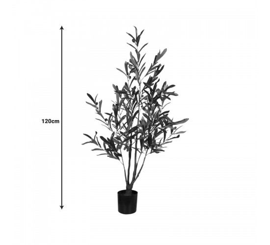 Διακοσμητικό φυτό Olive tree σε γλάστρα Inart πράσινο pp Υ120εκ Υλικό: PP 316-000016