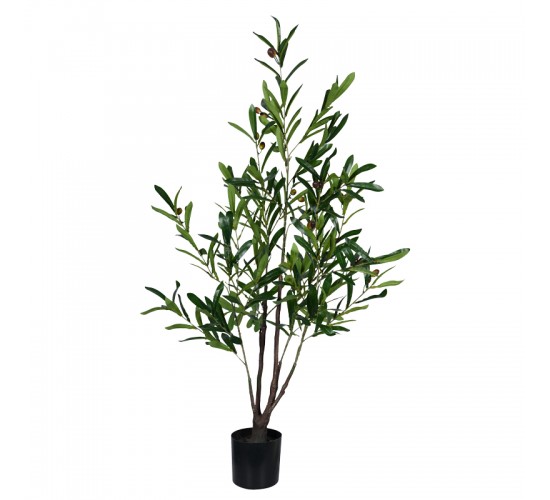 Διακοσμητικό φυτό Olive tree σε γλάστρα Inart πράσινο pp Υ120εκ Υλικό: PP 316-000016