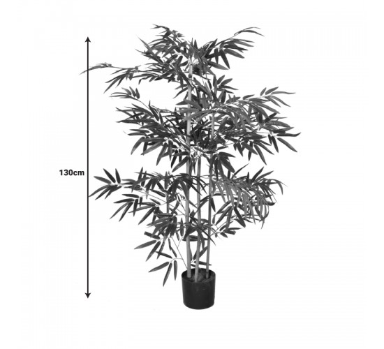 Διακοσμητικό φυτό Bamboo σε γλάστρα Inart πράσινο pp Υ130εκ Υλικό: PP 316-000018