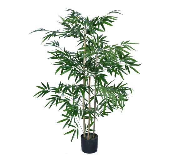 Διακοσμητικό φυτό Bamboo σε γλάστρα Inart πράσινο pp Υ130εκ Υλικό: PP 316-000018
