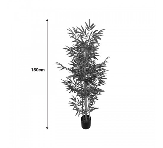 Διακοσμητικό φυτό Bamboo σε γλάστρα Inart πράσινο pp Υ150εκ Υλικό: PP 316-000030