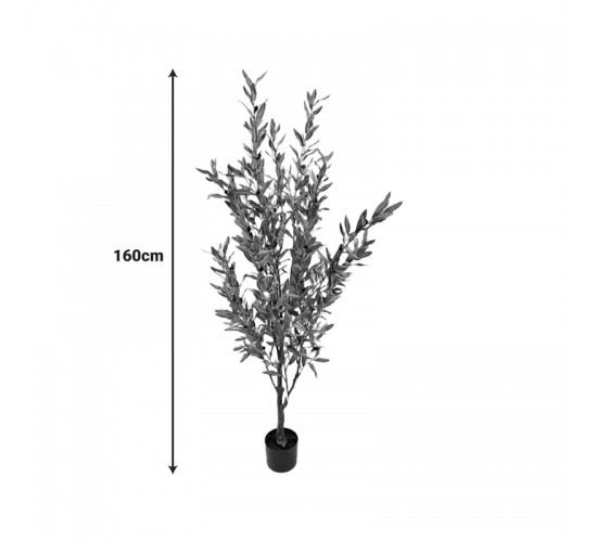 Διακοσμητικό φυτό Olive tree II σε γλάστρα Inart πράσινο pp Υ160εκ Υλικό: PP 316-000032