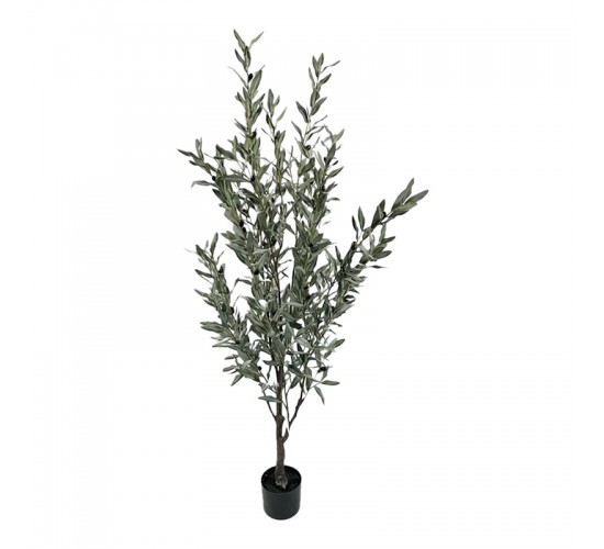Διακοσμητικό φυτό Olive tree II σε γλάστρα Inart πράσινο pp Υ160εκ Υλικό: PP 316-000032