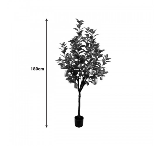Διακοσμητικό φυτό Lemon tree σε γλάστρα Inart πράσινο pp Υ180εκ Υλικό: PP 316-000034