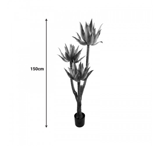 Διακοσμητικό φυτό Lotus σε γλάστρα Inart πράσινο pp Υ150εκ Υλικό: PP 316-000037