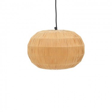 Φωτιστικό οροφής Ozelia Inart καφέ press papier-μέταλλο Φ33x122εκ Υλικό: PAPER-IRON 317-000013