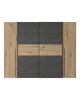 Ντουλάπα ρούχων Verzo τετράφυλλη oak-ανθρακί μελαμίνης 270.5x61.5x210.5εκ Υλικό: -Carcase & front: chipboard. Handles: pp - black ;
sliding doors metal - black- 318-000005