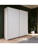 Ντουλάπα ρούχων Noez I δίφυλλη με ράφια σε λευκή απόχρωση 170.5x61x190.5εκ Υλικό: CHIPBOARD 318-000042