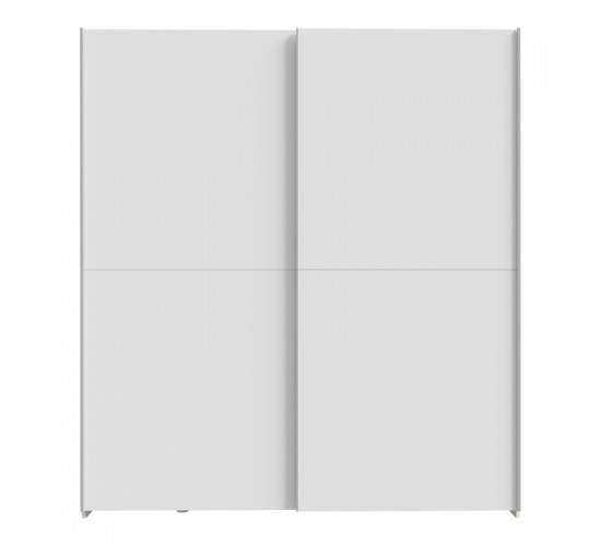Ντουλάπα ρούχων Noez I δίφυλλη με ράφια σε λευκή απόχρωση 170.5x61x190.5εκ Υλικό: CHIPBOARD 318-000042