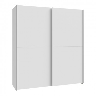 Ντουλάπα ρούχων Noez I δίφυλλη με ράφια σε λευκή απόχρωση 170.5x61x190.5εκ Υλικό: CHIPBOARD 318-000042