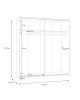 Ντουλάπα ρούχων Noez I δίφυλλη με ράφια σε λευκή απόχρωση 170.5x61x190.5εκ Υλικό: CHIPBOARD 318-000042