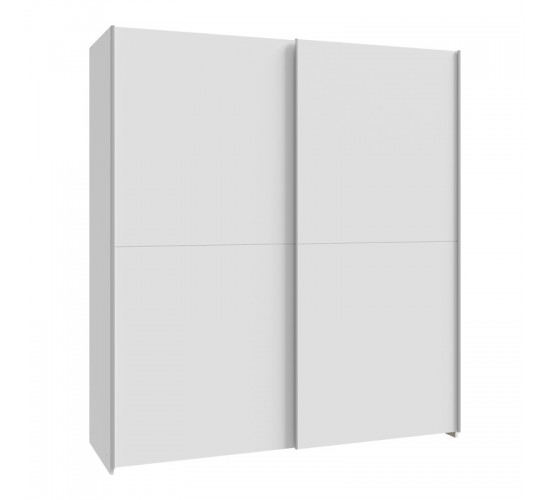 Ντουλάπα ρούχων Noez I δίφυλλη με ράφια σε λευκή απόχρωση 170.5x61x190.5εκ Υλικό: CHIPBOARD 318-000042