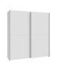 Ντουλάπα ρούχων Noez I δίφυλλη με ράφια σε λευκή απόχρωση 170.5x61x190.5εκ Υλικό: CHIPBOARD 318-000042