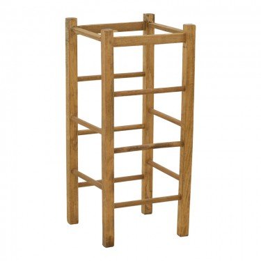 Σκαμπό καφενείου χωρίς πλάτη Bodier καρυδί ξύλο 35x35x78εκ Υλικό: WOOD-STRAW 319-000008