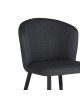 Καρέκλα Piyan ανθρακί ύφασμα- πόδι μαύρο μέταλλο 55x58.5x80εκ Υλικό: METAL - FABRIC - PLYWOOD 12 mm 320-000008
