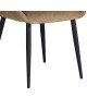 Καρέκλα Putos μπεζ ύφασμα-πόδι μαύρο μέταλλο 56x63.5x82εκ Υλικό: METAL - FABRIC - PLYWOOD 12mm-  FOAM 320-000017