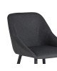 Καρέκλα Putos ανθρακί ύφασμα-πόδι μαύρο μέταλλο 56x63.5x82εκ Υλικό: METAL - FABRIC - PLYWOOD 12mm-  FOAM 320-000018