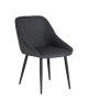 Καρέκλα Putos ανθρακί ύφασμα-πόδι μαύρο μέταλλο 56x63.5x82εκ Υλικό: METAL - FABRIC - PLYWOOD 12mm-  FOAM 320-000018