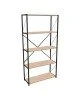 Βιβλιοθήκη Tikilmo oak-μαύρο μελαμίνης 88x34x180εκ Υλικό: MELAMINE 321-000003 Βιβλιοθήκη Tikilmo oak-μαύρο μελαμίνης 88x34x180εκ Υλικό: MELAMINE 321-000003