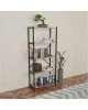 Βιβλιοθήκη Draizy oak-μαύρο μελαμίνης 60x30x150εκ Υλικό: MELAMINE 321-000005 Βιβλιοθήκη Draizy oak-μαύρο μελαμίνης 60x30x150εκ Υλικό: MELAMINE 321-000005