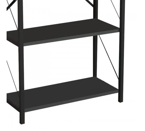 Βιβλιοθήκη Jackrey ανθρακί-μαύρο μελαμίνης 60x30x114εκ Υλικό: MELAMINE 321-000011 Βιβλιοθήκη Jackrey ανθρακί-μαύρο μελαμίνης 60x30x114εκ Υλικό: MELAMINE 321-000011