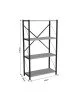 Βιβλιοθήκη Jackrey ανθρακί-μαύρο μελαμίνης 60x30x114εκ Υλικό: MELAMINE 321-000011 Βιβλιοθήκη Jackrey ανθρακί-μαύρο μελαμίνης 60x30x114εκ Υλικό: MELAMINE 321-000011