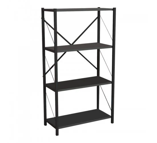 Βιβλιοθήκη Jackrey ανθρακί-μαύρο μελαμίνης 60x30x114εκ Υλικό: MELAMINE 321-000011 Βιβλιοθήκη Jackrey ανθρακί-μαύρο μελαμίνης 60x30x114εκ Υλικό: MELAMINE 321-000011