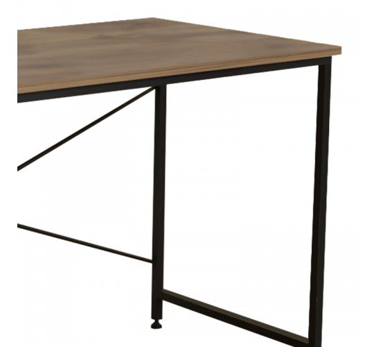 Γραφείο εργασίας Karvem oak-μαύρο μελαμίνης 120x60x73εκ Υλικό: MELAMINE 321-000024 Γραφείο εργασίας Karvem oak-μαύρο μελαμίνης 120x60x73εκ Υλικό: MELAMINE 321-000024