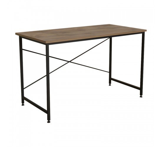 Γραφείο εργασίας Karvem oak-μαύρο μελαμίνης 120x60x73εκ Υλικό: MELAMINE 321-000024 Γραφείο εργασίας Karvem oak-μαύρο μελαμίνης 120x60x73εκ Υλικό: MELAMINE 321-000024
