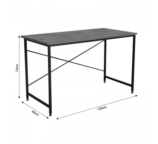 Γραφείο εργασίας Karvem ανθρακί μελαμίνης 120x60x73εκ Υλικό: MELAMINE 321-000025 Γραφείο εργασίας Karvem ανθρακί μελαμίνης 120x60x73εκ Υλικό: MELAMINE 321-000025