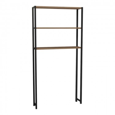 Έπιπλο πλυντηρίου Bothy λευκό μελαμίνης-μαύρο μέταλλο 73x22x150εκ Υλικό: MELAMINE - METAL 321-000028