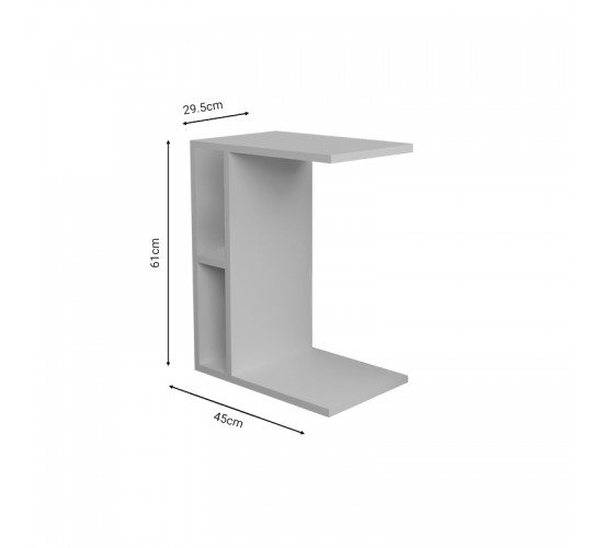 Βοηθητικό τραπέζι Boner λευκό μελαμίνης 45x29.5x61εκ Υλικό: MELAMINE 321-000038