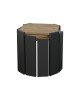 Βοηθητικό τραπέζι Baldo σετ 3τεμ oak-ανθρακί μελαμίνης Υλικό: MELAMINE 321-000042