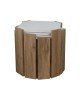 Βοηθητικό τραπέζι Baldo σετ 3τεμ oak-λευκό μελαμίνης Υλικό: MELAMINE 321-000043