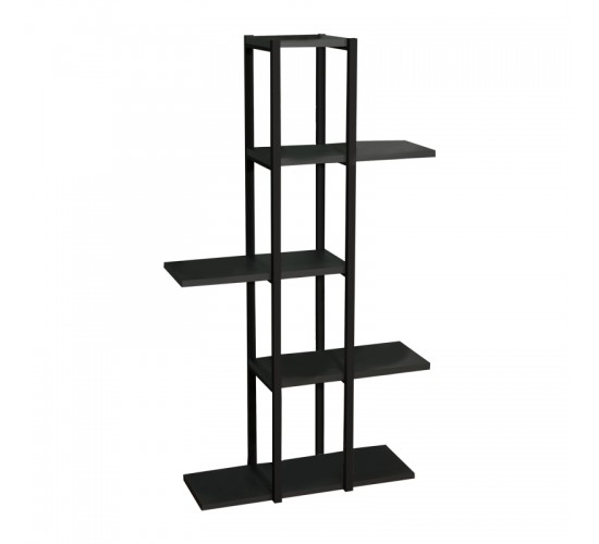 Επιδαπέδια ραφιέρα Ploko ανθρακί μελαμίνης 60x24x110εκ Υλικό: MELAMINE 321-000051