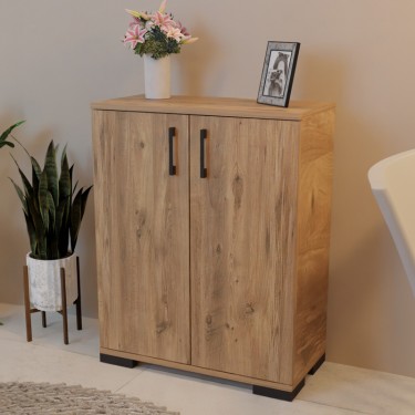 Ντουλάπι Yven oak μελαμίνης 65x32x83εκ Υλικό: MELAMINE 321-000058