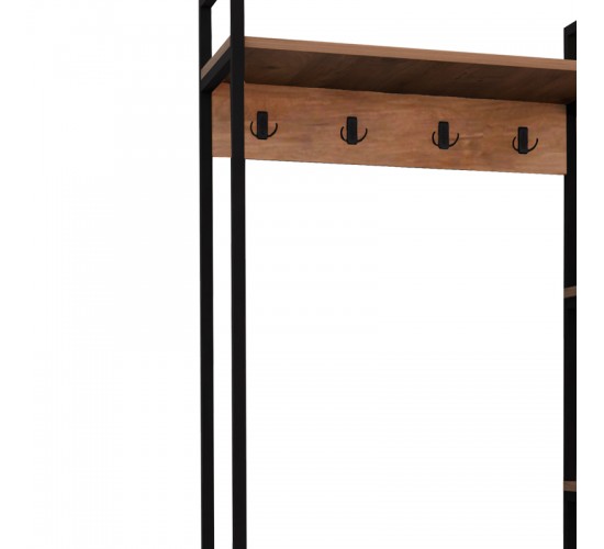 Έπιπλο εισόδου Thoj oak μελαμίνης 120x34x180εκ Υλικό: MELAMINE 321-000061 Έπιπλο εισόδου Thoj oak μελαμίνης 120x34x180εκ Υλικό: MELAMINE 321-000061