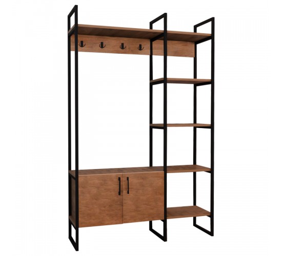 Έπιπλο εισόδου Thoj oak μελαμίνης 120x34x180εκ Υλικό: MELAMINE 321-000061 Έπιπλο εισόδου Thoj oak μελαμίνης 120x34x180εκ Υλικό: MELAMINE 321-000061