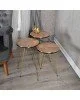 Βοηθητικά τραπέζια Wakmi σετ 3τεμ oak μελαμίνης-χρυσό μέταλλο Υλικό: MELAMINE - METAL 321-000068 Βοηθητικά τραπέζια Wakmi σετ 3τεμ oak μελαμίνης-χρυσό μέταλλο Υλικό: MELAMINE - METAL 321-000068