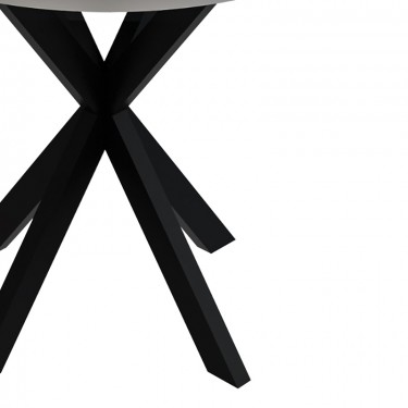 Τραπέζι Kalipso μελαμίνη σε λευκή απόχρωση και μαύρο μεταλλικό πόδι Φ70x75εκ Υλικό: MELAMINE -  METAL 321-000096