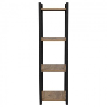 Επιδαπέδια ραφιέρα Harvey μαύρο μέταλλο και μελαμίνη σε φυσική απόχρωση 33x28x100εκ Υλικό: MELAMINE -  METAL 321-000103