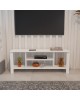 Έπιπλο τηλεόρασης Seref σε λευκή απόχρωση 120x30x47εκ Υλικό: MELAMINE 321-000124