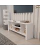 Έπιπλο τηλεόρασης Seref σε λευκή απόχρωση 120x30x47εκ Υλικό: MELAMINE 321-000124
