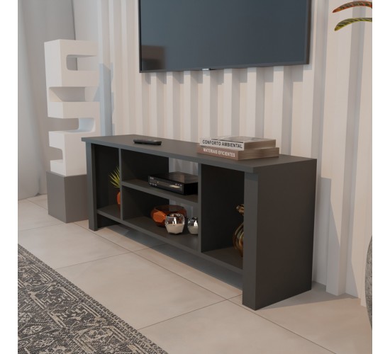 Έπιπλο τηλεόρασης Seref σε ανθρακί απόχρωση 120x30x47εκ Υλικό: MELAMINE 321-000125