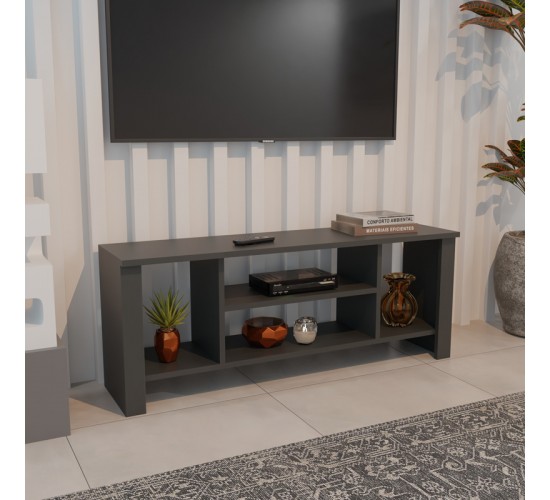 Έπιπλο τηλεόρασης Seref σε ανθρακί απόχρωση 120x30x47εκ Υλικό: MELAMINE 321-000125