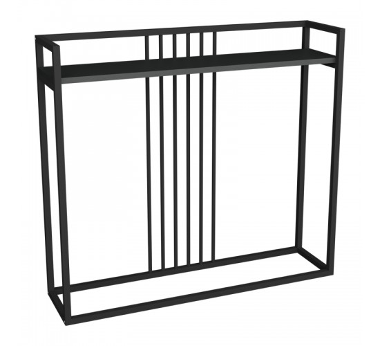 Κονσόλα Convida ανθρακί με μαύρο μεταλλικό σκελετό 100x25x90εκ Υλικό: MELAMINE - METAL 321-000127