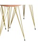 Βοηθητικά τραπέζια Wakmi σετ 3τεμ φυσικό-πόδι χρυσό μέταλλο Υλικό: MELAMINE -  METAL 321-000129