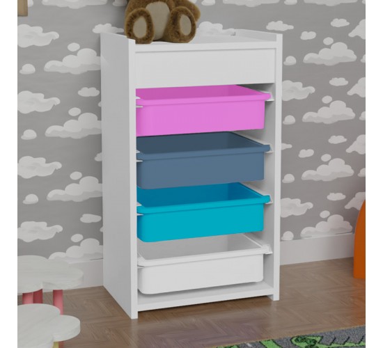 Συρταριέρα με καλάθια Toyli πολύχρωμο 45x30x78εκ Υλικό: MELAMINE - PP 321-000131